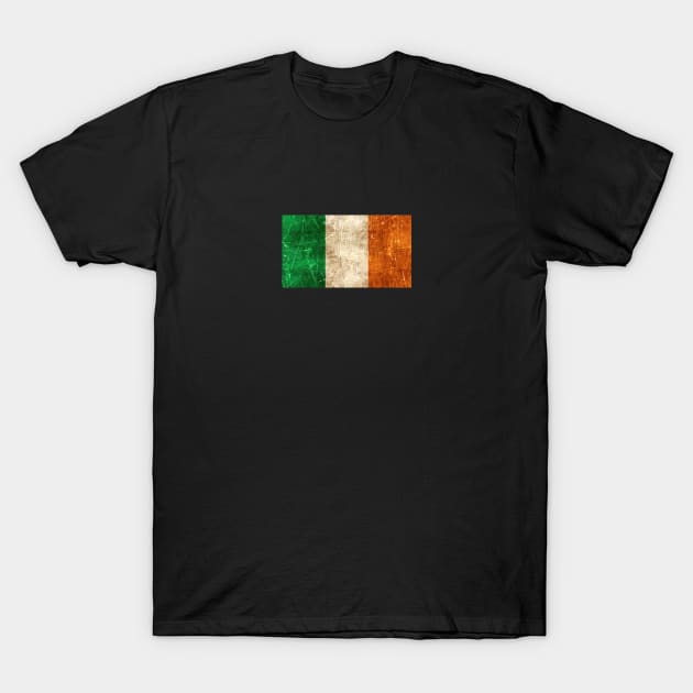 Vintage Aged and Scratched Irish Flag T-Shirt by jeffbartels